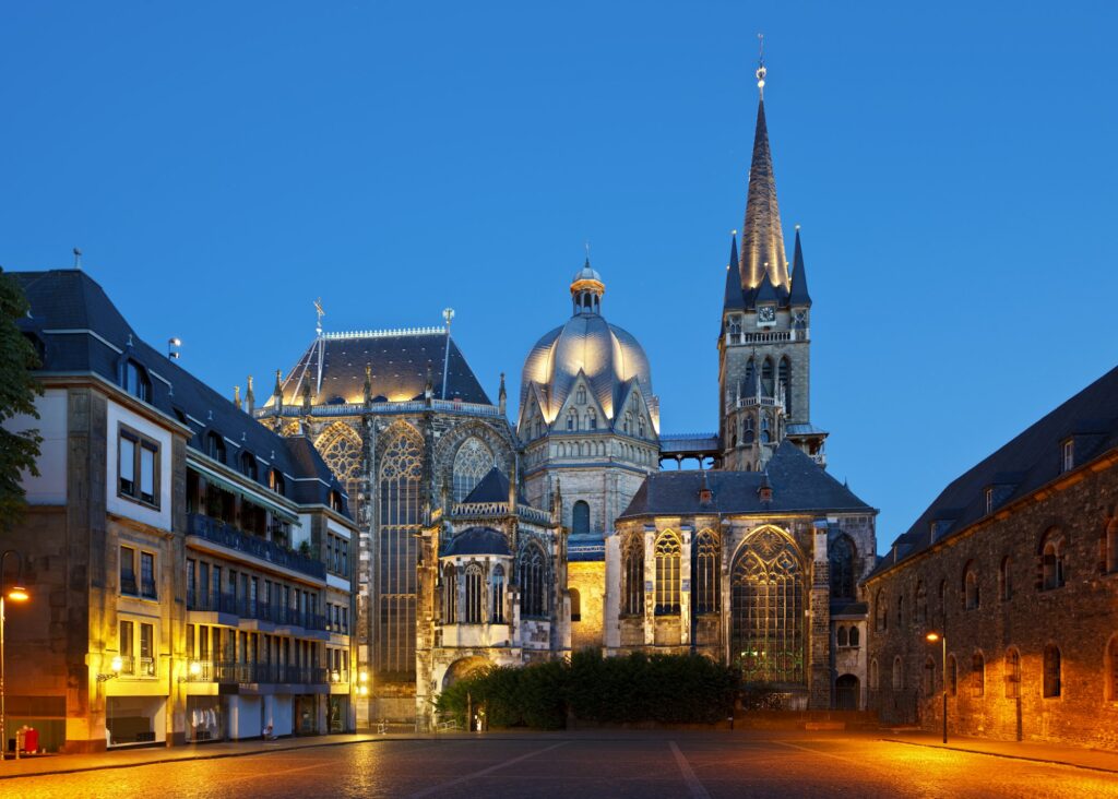 Aachen Cathedral At Night, Germany